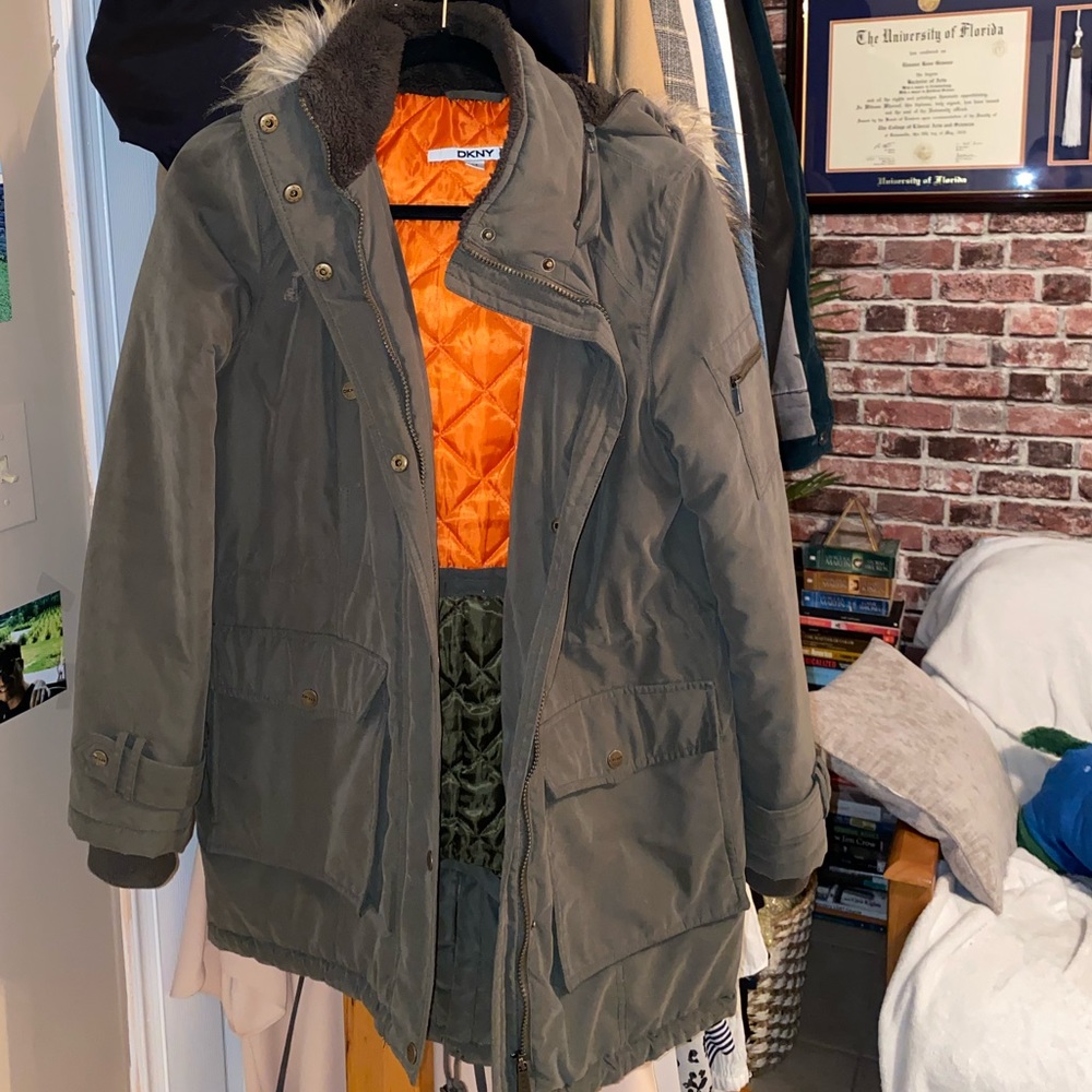 DKNY Green Coat